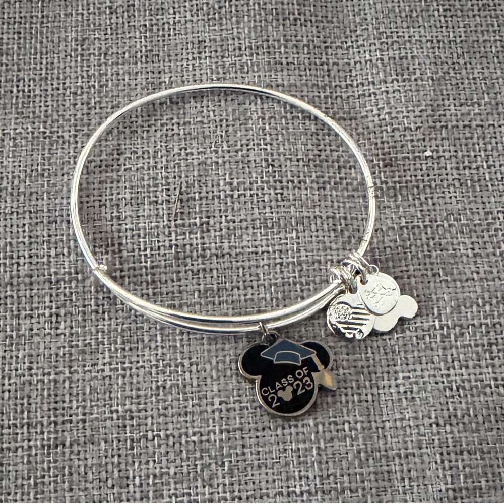 Alex and Ani Disney Class of 2023 Graduation Bangle Bracelet Silver Tone
